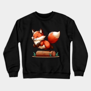 Fluffy Fox Crewneck Sweatshirt